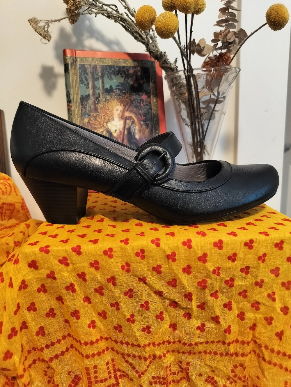 Life Stride Women's 11 Rozz Black Mary Jane Comfort Heels - Picture 5 of 9